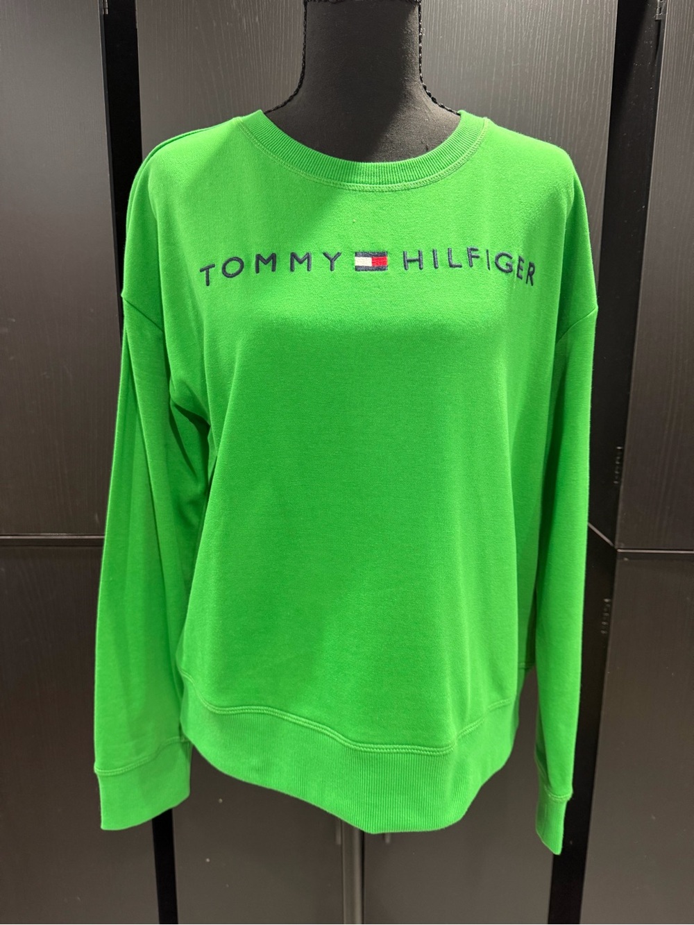 Tommy Hilfiger Bright Green Logo Crewneck Sweatshirt